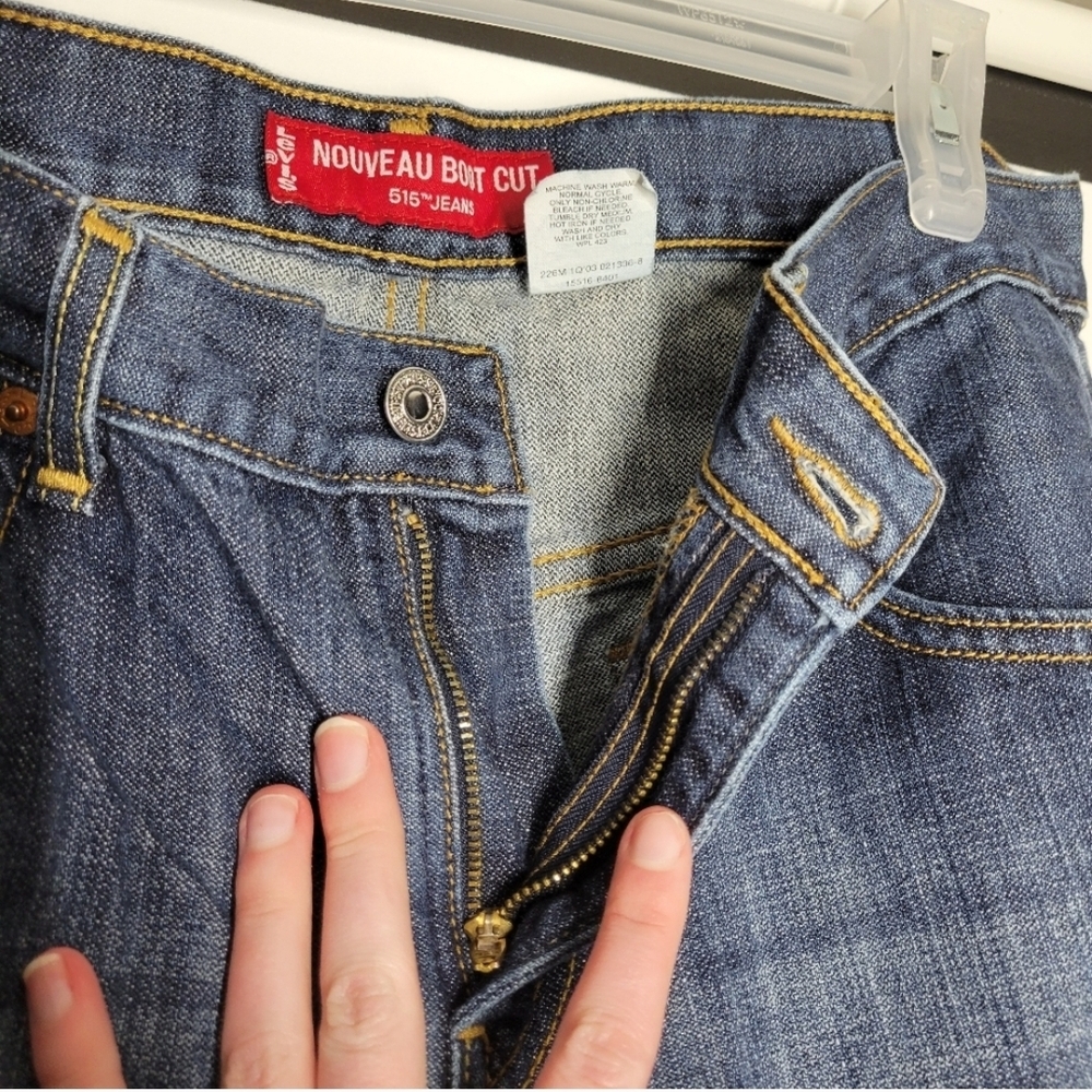 Levi's 515 Blue Boot Cut Lower Rise Jeans - Picture 3 of 5